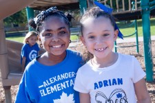 Two girls on playground